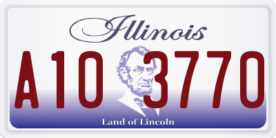 IL license plate A103770