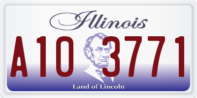 IL license plate A103771