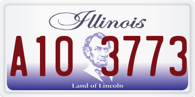 IL license plate A103773