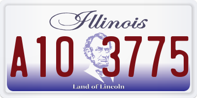 IL license plate A103775