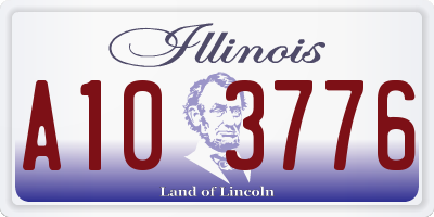 IL license plate A103776