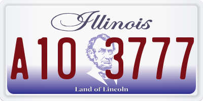 IL license plate A103777