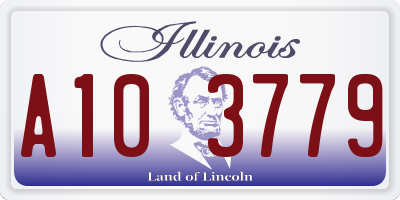 IL license plate A103779