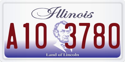 IL license plate A103780