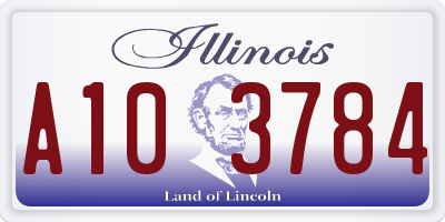 IL license plate A103784
