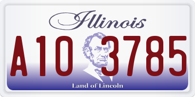 IL license plate A103785