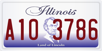 IL license plate A103786