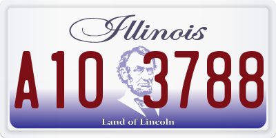 IL license plate A103788
