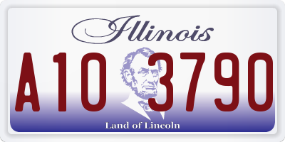 IL license plate A103790