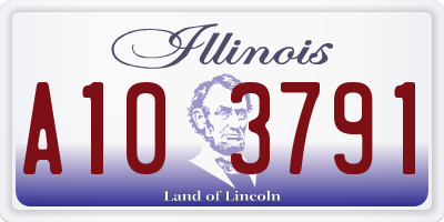 IL license plate A103791