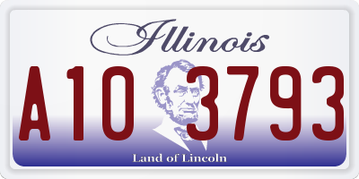 IL license plate A103793