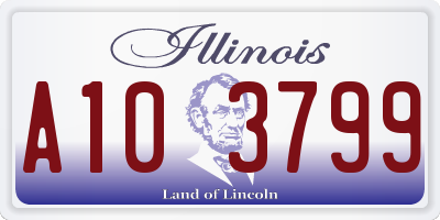 IL license plate A103799