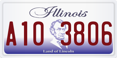 IL license plate A103806