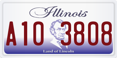 IL license plate A103808