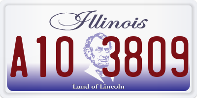 IL license plate A103809
