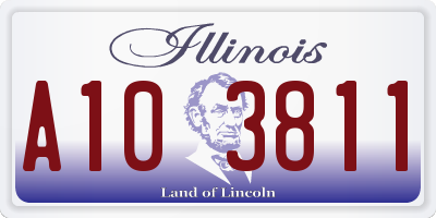 IL license plate A103811