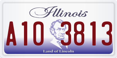 IL license plate A103813
