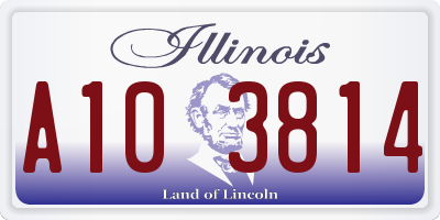IL license plate A103814