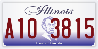 IL license plate A103815