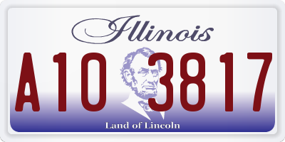 IL license plate A103817