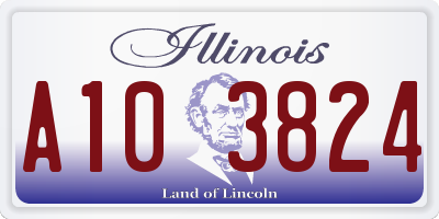IL license plate A103824