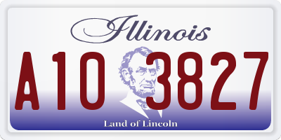 IL license plate A103827
