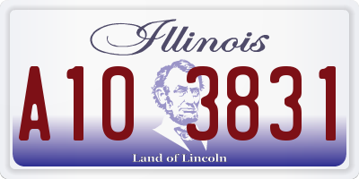 IL license plate A103831