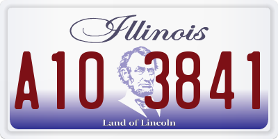 IL license plate A103841