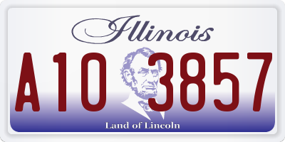 IL license plate A103857