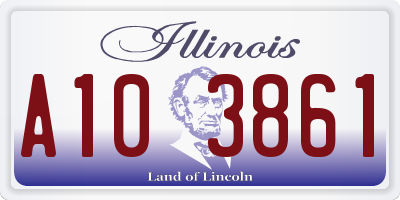 IL license plate A103861