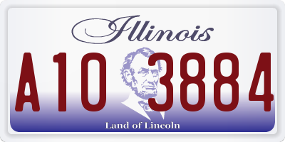 IL license plate A103884