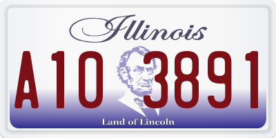 IL license plate A103891