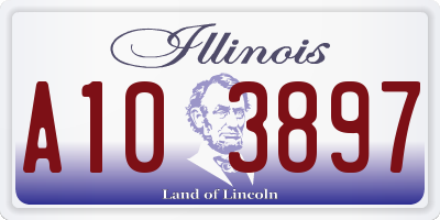 IL license plate A103897