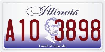 IL license plate A103898