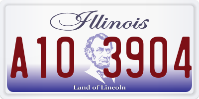 IL license plate A103904