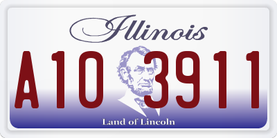 IL license plate A103911