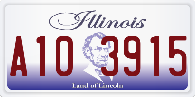 IL license plate A103915