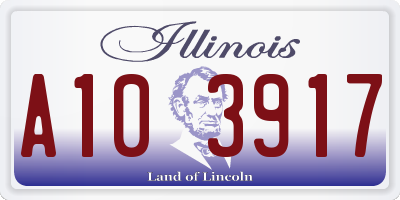 IL license plate A103917