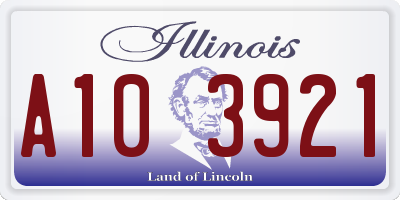 IL license plate A103921
