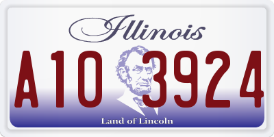 IL license plate A103924