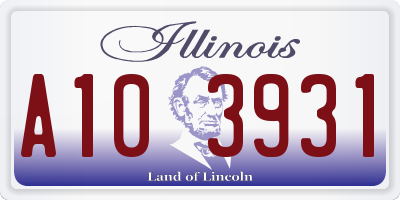 IL license plate A103931
