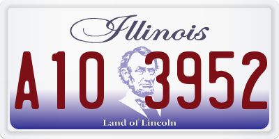 IL license plate A103952