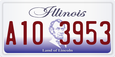 IL license plate A103953