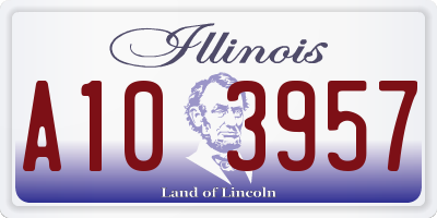 IL license plate A103957
