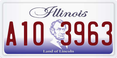 IL license plate A103963