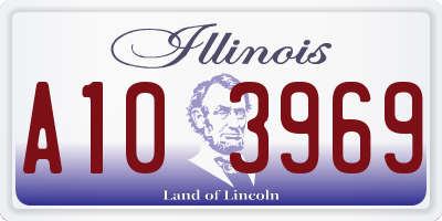 IL license plate A103969
