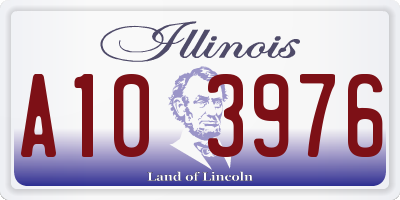 IL license plate A103976
