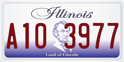 IL license plate A103977