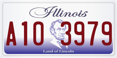 IL license plate A103979