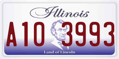 IL license plate A103993